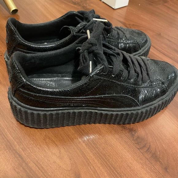 Puma x fenty by Rihanna limited edition black patent platform creeper sneakers - Picture 4 of 5